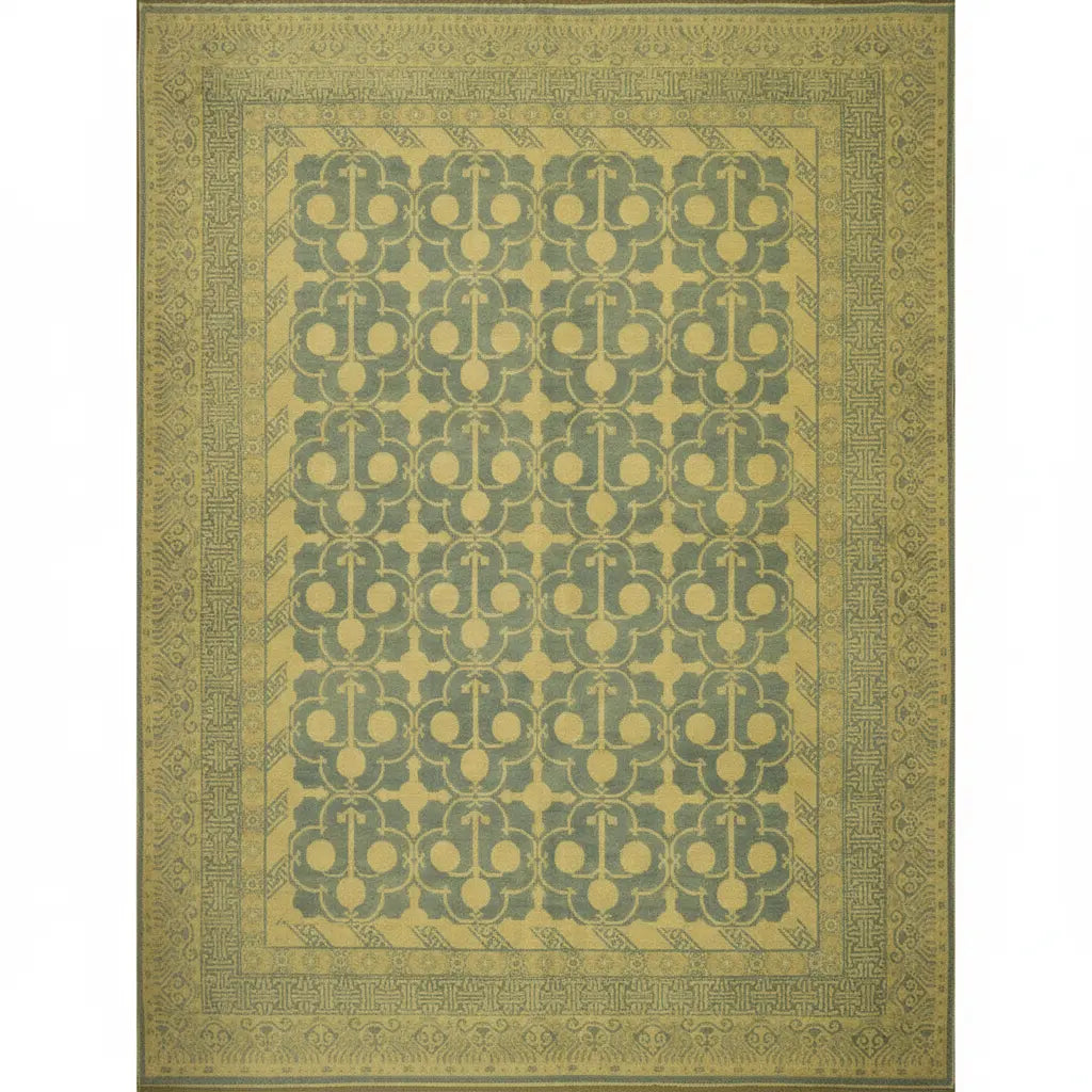 One Of The Kind Afghani Khotan Rug 10'2" x 13'8" zandirugs